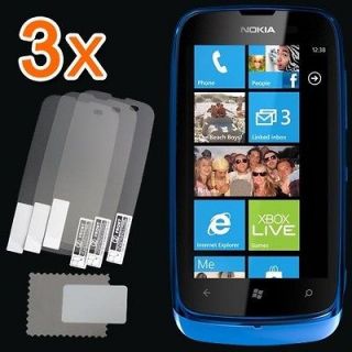 3x clear screen protector for nokia lumia 610 from hong