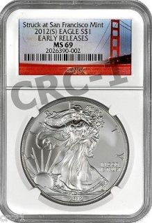   EAGLE NGC MS69 EARLY RELEASES STRUCK AT SAN FRANCISCO MINT( RED