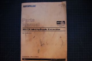 CAT Caterpillar 303 CR Mini Excavator Parts Manual Book catalog spare 