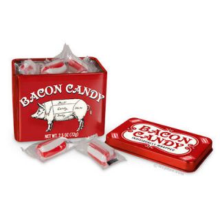 Bacon Candy Yummy Bacon Treats in Tin Individually Wrapped Fun Bacon 