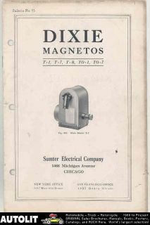 1925 ? Dixie Model T1 T7 TB TO1 TO7 Automobile Magneto Brochure