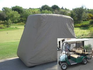 Passengers Golf Cart Cover, Fit EZ Go, Club Car, Yamaha Cart Taupe