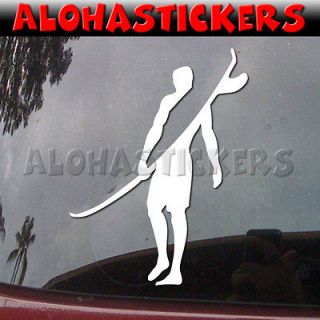 LONGBOARD SURFER Surf Hawaii Car Truck Laptop Vinyl Decal Window 