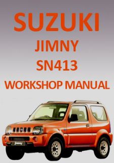 Suzuki Jimny SN413 1998 2010 Workshop Manual on CD Plus Free  