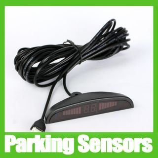Auto 4 Parking Sensors LED Car Reverse Backup Radar Kit Alarm Vehicle 