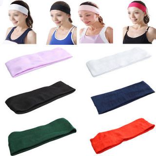 cotton headband head bands sweatbands gym workout yoga more options 