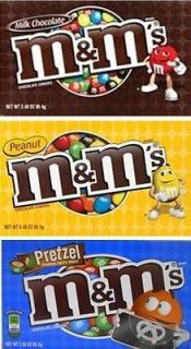 Movie Theater Box Candy 3.4oz M&M CHOCOLATE American Candy Peanut 