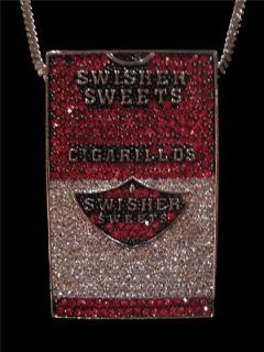 iced out swisher sweets piece pendant chain hip hop  29 99 