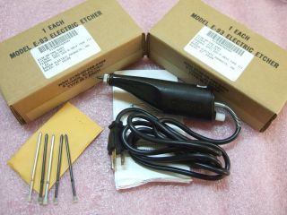 LOT 2 Electric Engraver Model E 93 45Y2 115 120V Etcher Badger Made in 