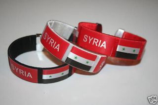 syria thick country flag flexible bracelets wristband from canada