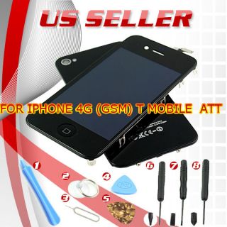 For Iphone 4G GSM T mobile , ATT LCD digitizer rear cover home butten 