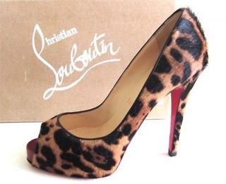 new CHRISTIAN LOUBOUTIN Very Prive pony leopard pumps 38/8