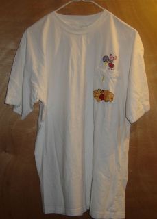   Disney Winnie the Pooh Large Shirt White Pocket Tee and Blue Jersey