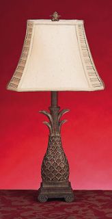Newly listed Pineapple Ivory Shade Table Lamp 28 H 2 Lamps New