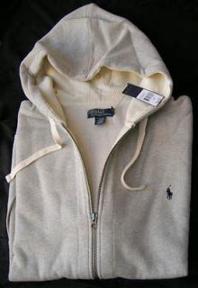 New 2XL TALL 2XLT POLO RALPH LAUREN Mens fleece full zip hoodie Jacket 
