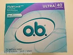 ob ultra tampons 40ct 2 boxes new sealed time left