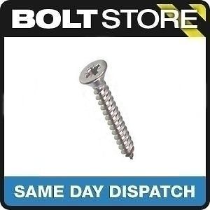 No8 (4.2) COUNTERSUNK CSK SELF TAPPING SCREW A4 MARINE GRADE STAINLESS 