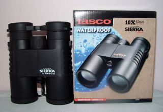 tasco sierra 10x42 water proof binoculars roof prism  62 75 