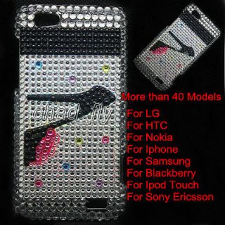 high heeled shoes Diamond Crystal Hard Back Case Cover Skin For Mobile 