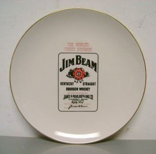   CORP JIM BEAM KENTUCKY BOURBON WHISKEY COLLECTOR PLATE VINTAGE OLD