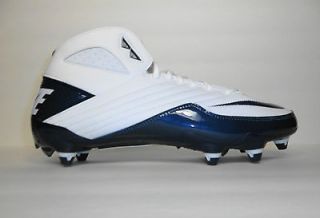 New Mens Nike Super Speed D 3/4 Football Cleats White & Navy Blue with 