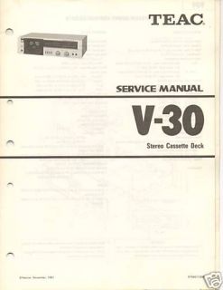 original teac service manual v 30 cassette deck time left