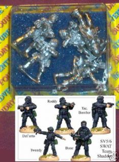 Foundry SV56 SWAT Team Shadow (5) 28mm Miniatures Police Special Ops 