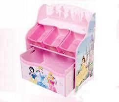 NEW Disney Princess 3 Bin Organizer With Roll Out Toy Box FREE 