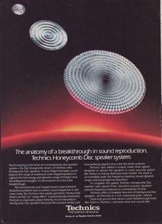Technics Original Speaker Magazine Ad. (Tech sp333110​)