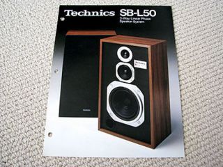 technics sb l50 speaker brochure from canada 
