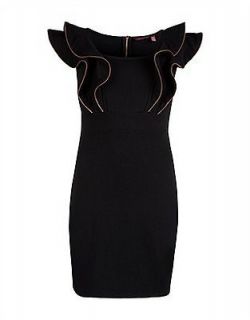 Ted Baker Immey Black Zip Detail Dress New Year Christmas Party