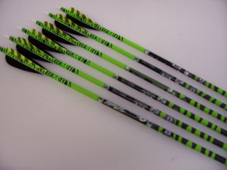 Green Ted Nugent Arrow w/Lime Zebra Wrap s & Lime Barred 