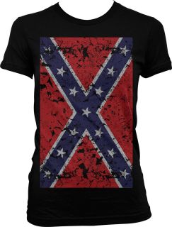   Flag Oversize Juniors Girls Shirt Redneck Southern Rebel Tees