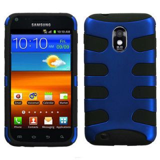 Titan Blue Black Dual FishBone Combo Case US Cellular Samsung Galaxy S 