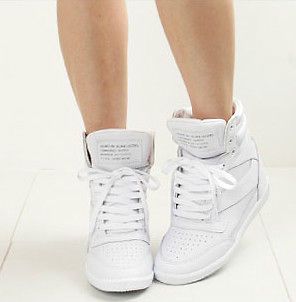   Girls WHITE High Hi Top Sneakers Tennis Shoes Ankle Boots Trainers