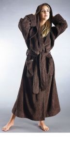 Womens Bathrobe Full Length Long Sleeve 100% Turkish Cotton Hooded XL