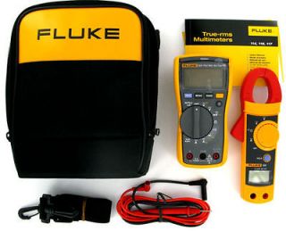 new fluke 117 322 multimeter and clamp meter combo kit