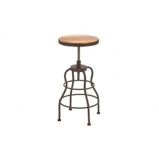 Woodland Imports Vintage Inspire Metal Wood Bar Chair 55819