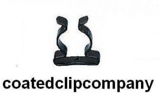 10 x spring tool clips black plastic coated 19mm 3