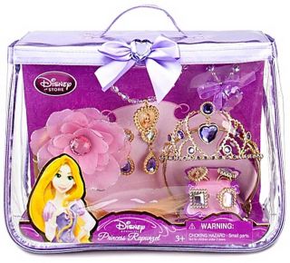 Disney Tangled Rapunzel Costume Tiara Accessories 10 Piece Set