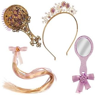   Store Tangled Rapunzel Golden Tresses Beauty Set   Tiara Brush Braid