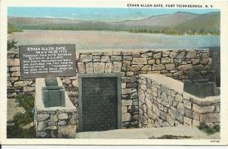 Antique Postcard FORT TICONDEROGA NEW YORK ETHAN ALLEN GATE 