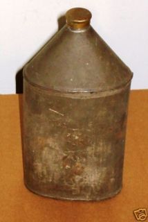 19thc tin drinking can oil can military europe time left