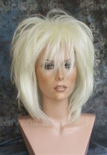white blonde tina turner style layered wig wigs one day