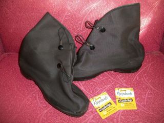 Vintage Cambridge Raynboots Rubber PVC Rain Galoshes Boots Overshoes 7