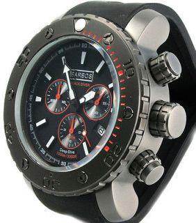 BARBOS BLACK DIVER CHRONOGRAPH 3300ft / 1000m DIVER WATCH