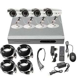 New 4CH Home Video Surveillance CCTV DVR Security System 4 Outdoor 