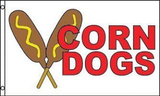 CORN DOGS Flag Food Tent Banner Sign Concession Snack Bar Advertising 
