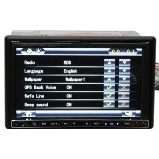 New HD 7Touch Screen 2 Din Bluetooth Car DVD Audio Video Player GPS G 