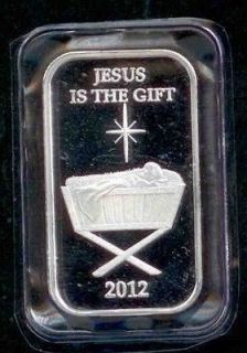 Silver Bar Christmas 2012 Gods Gift Jesus Manger Bible Love Gift Box 